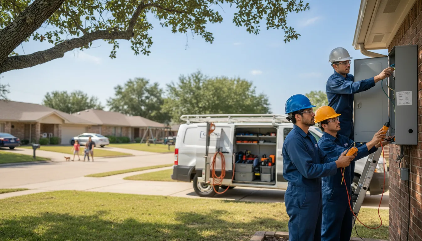 Certified electrician providing emergency electrical services in Sperry, IA